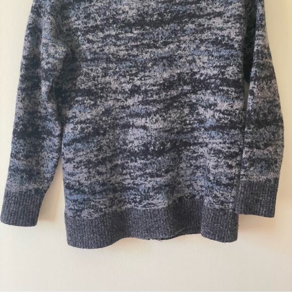 Athleta M long sleeve button down cardigan gray black athleisure merino wool - Picture 7 of 7